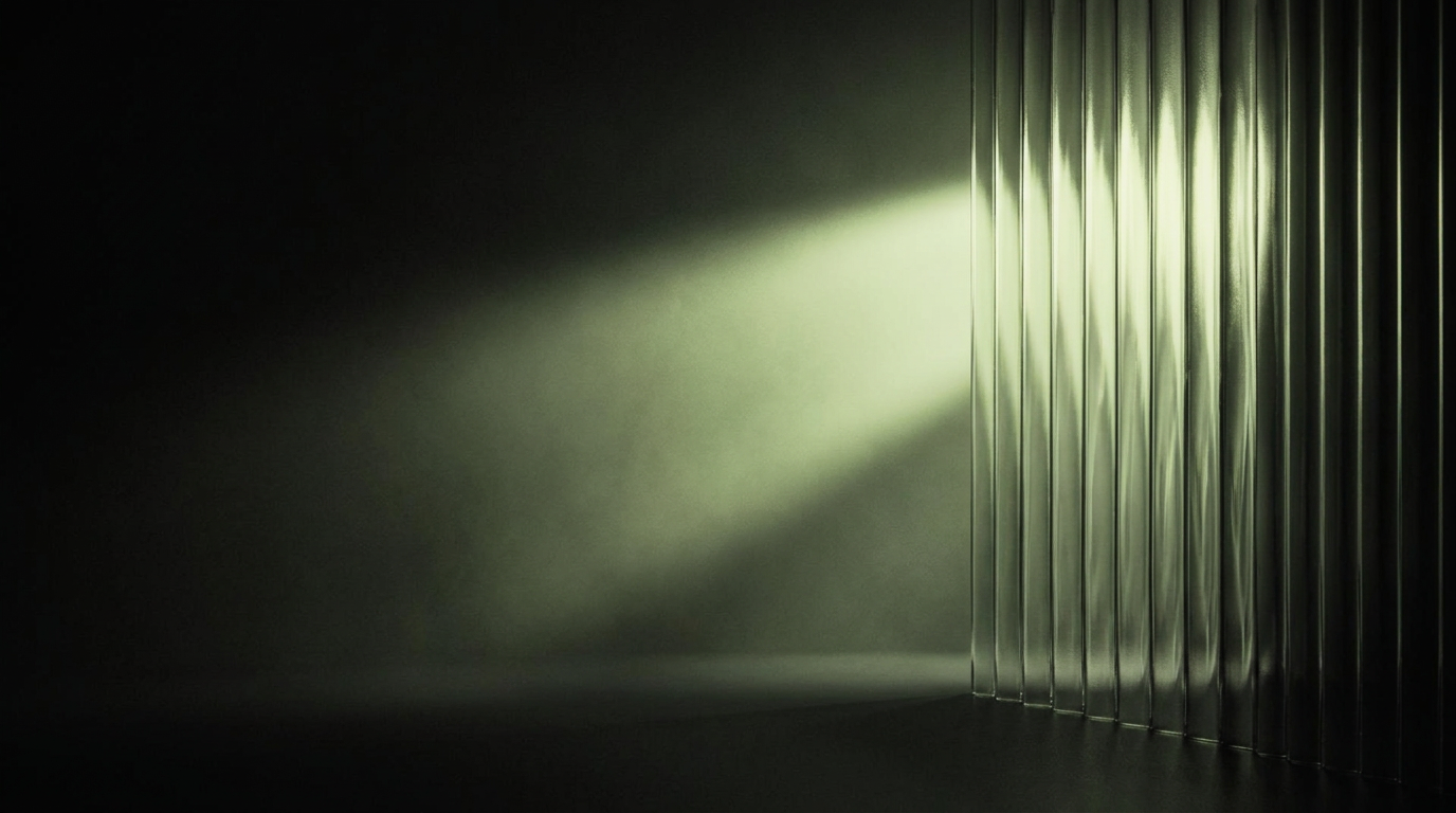 Soft light through fluted glass